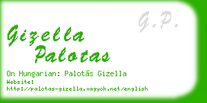 gizella palotas business card